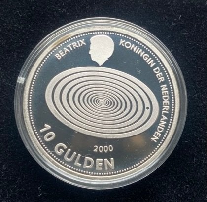 Zilveren 10 Gulden 1999 Millennium – PROOF met certificaat, Postzegels en Munten, Munten | Nederland, Koningin Beatrix, Zilver