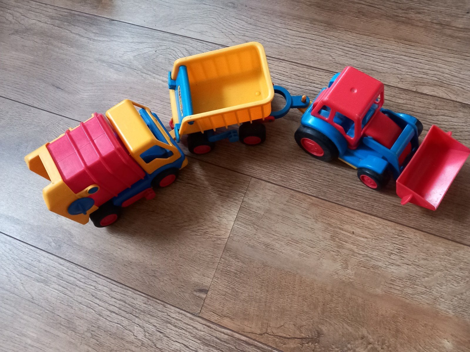 tractor+aanhanger en vuilniswagen Wader, Ophalen of Verzenden, Gebruikt