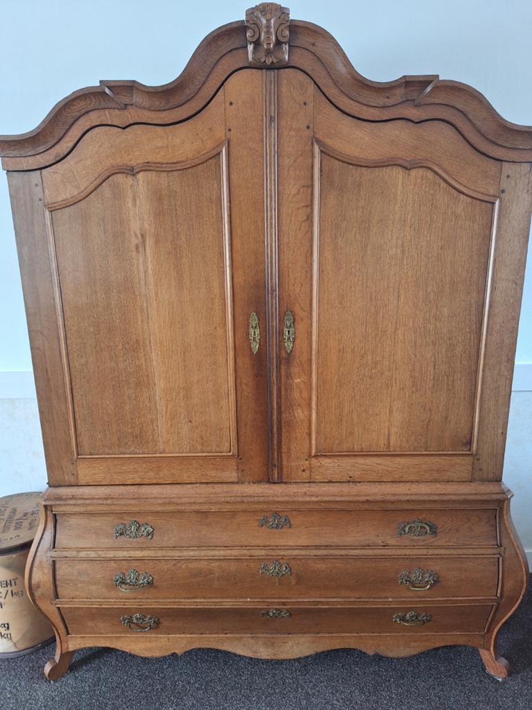Antieke Eikenhouten kabinet, Antiek en Kunst, Ophalen of Verzenden