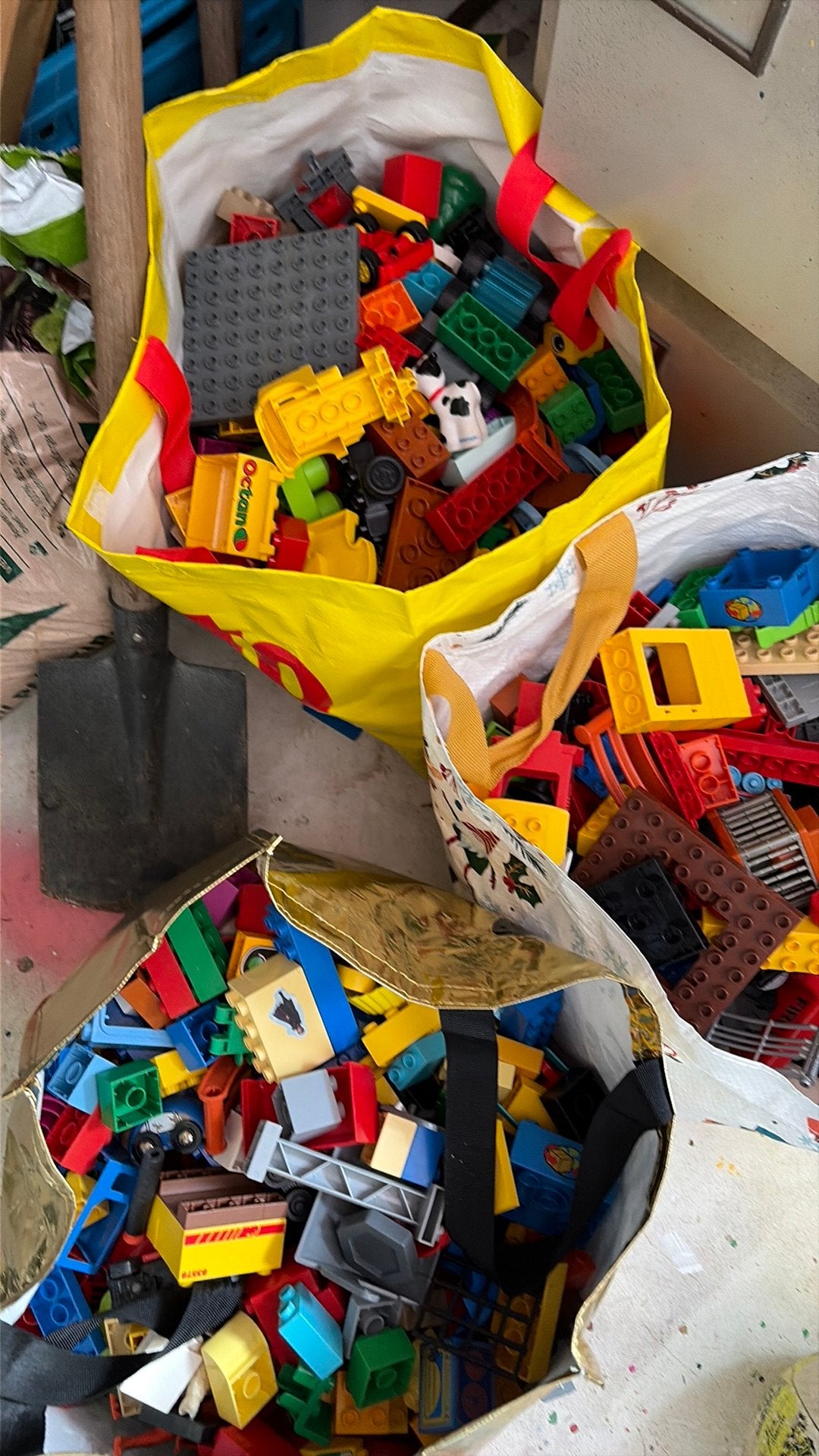 Duplo 3 boodschappentassen vol, Ophalen, Gebruikt