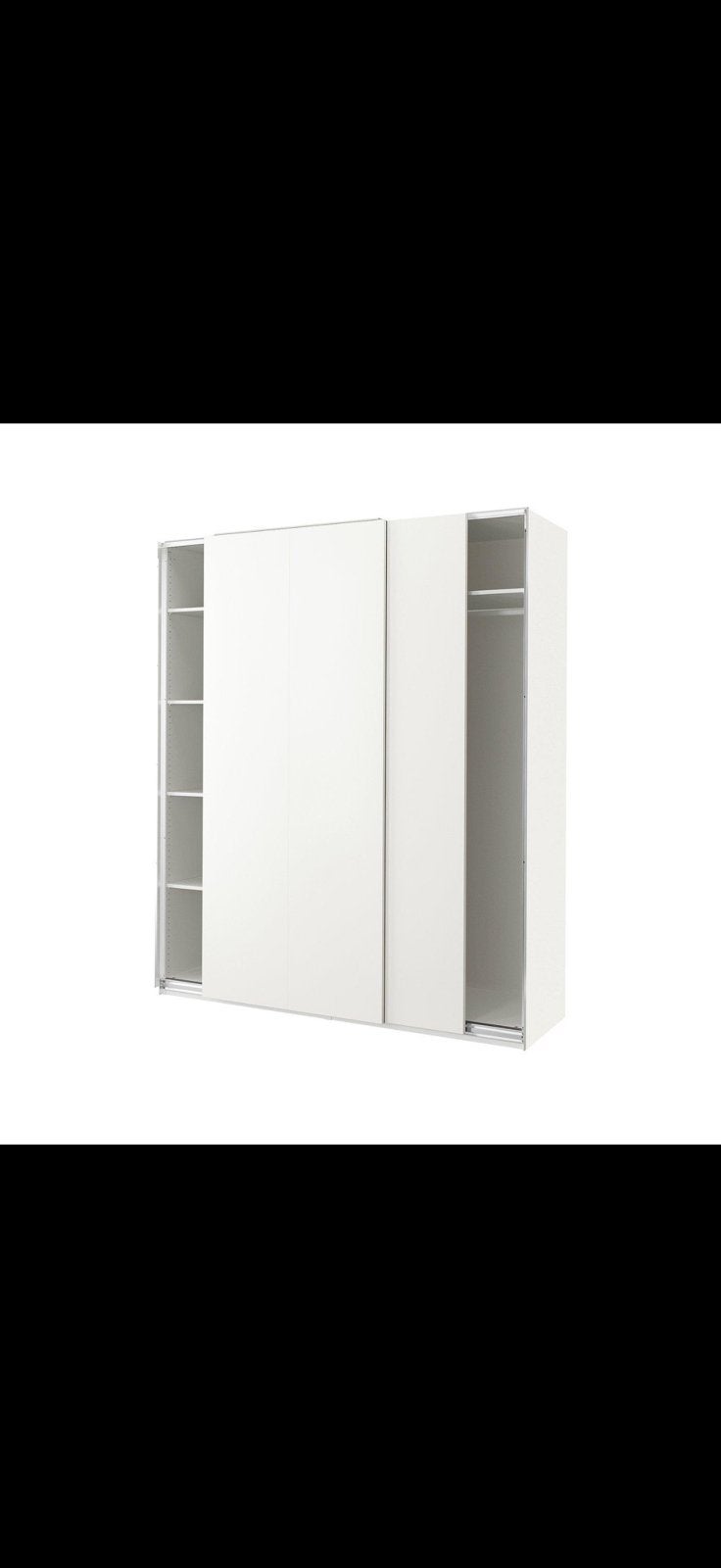 IKEA hasvik schuifdeur kledingkast 150x66x200 cm, Ophalen, Met lade(s), Gebruikt, 200 cm of meer