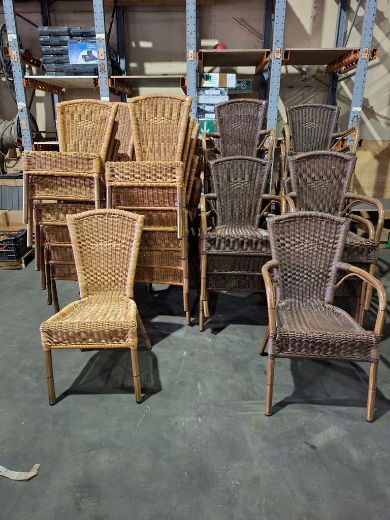 Partij terrasstoelen / tuinstoelen, Tuin en Terras, Tuinstoelen, Ophalen, Gebruikt, Stapelbaar