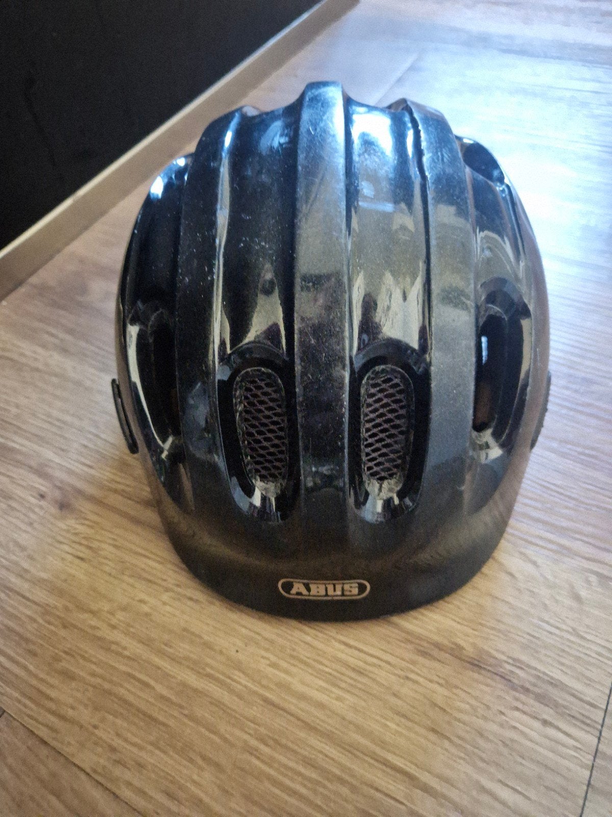 ABUS Fietshelm Zwart 45-50cm, Fietsen en Brommers, Gebruikt, Jongen of Meisje, Overige maten, Ophalen of Verzenden