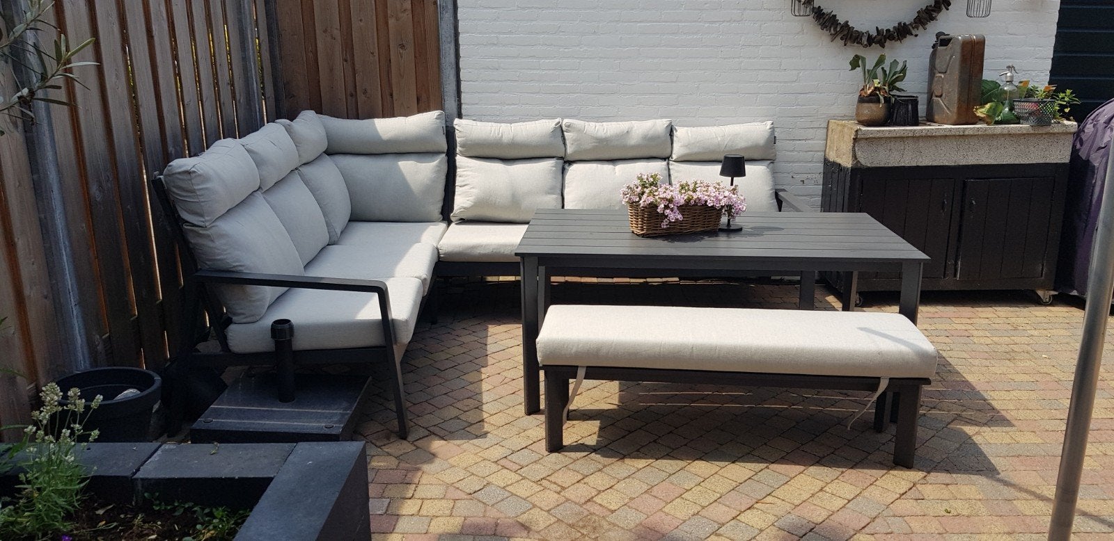 Aluminium tuinset, Tuin en Terras, Ophalen of Verzenden, Aluminium