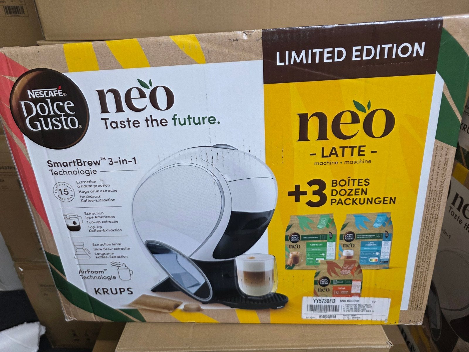 Nescafé Dolce Gusto Neo Latte Koffiemachine Limited Edition, Koffiepads en cups, Ophalen of Verzenden, 2 tot 4 kopjes, Koffiemachine