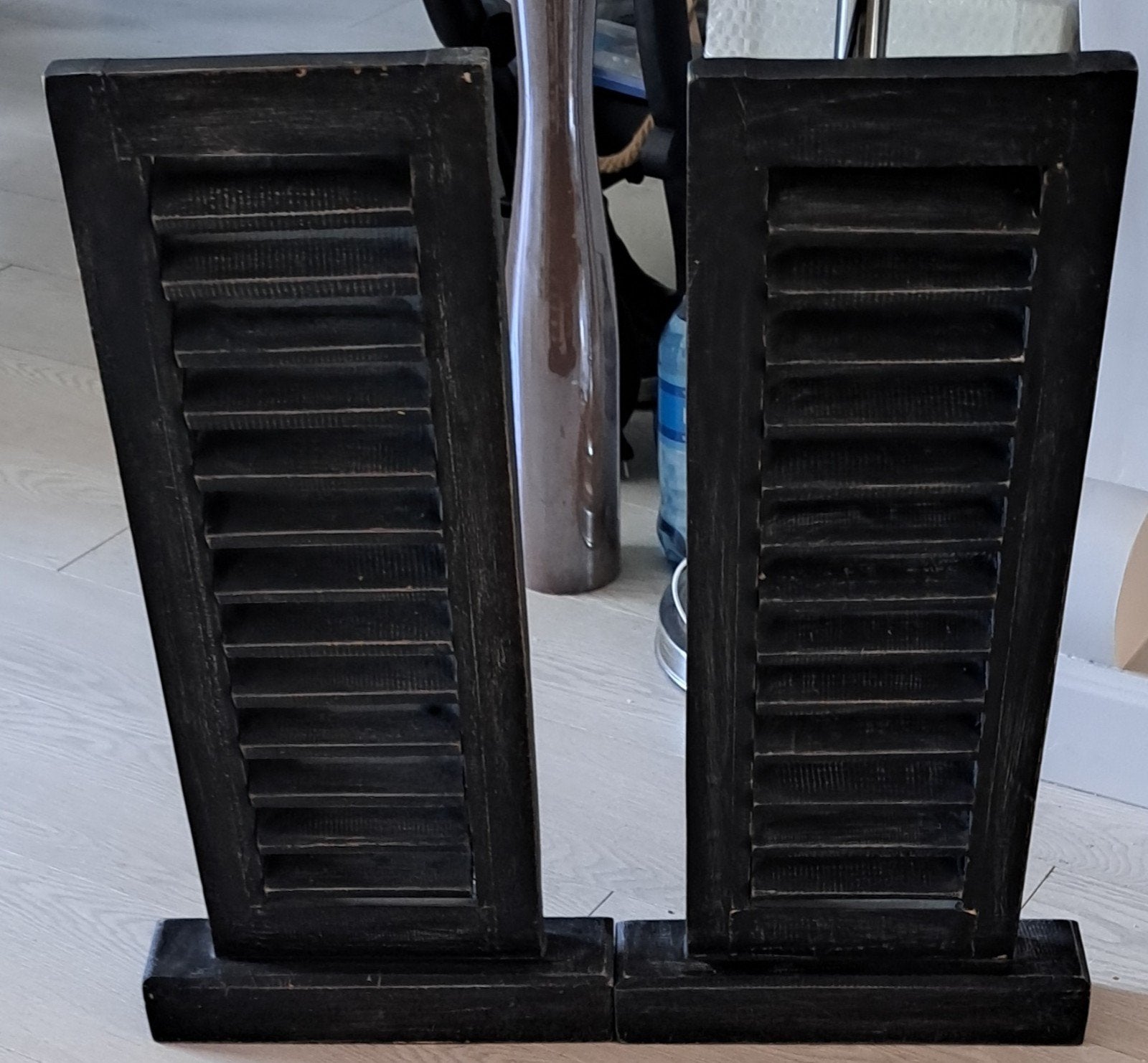 Zwarte louvre luikjes , decoratief en sfeervol p st 19,95, Huis en Inrichting, Woonaccessoires | Kamerschermen, Ophalen, Nieuw