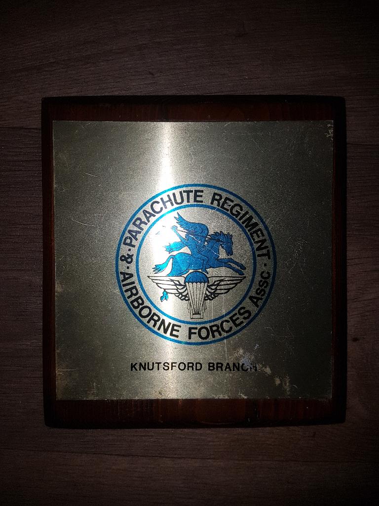 Parachute Regiment Airborne Schild Knutsford Branche Para, Ophalen of Verzenden, Landmacht, Nederland, Embleem of Badge