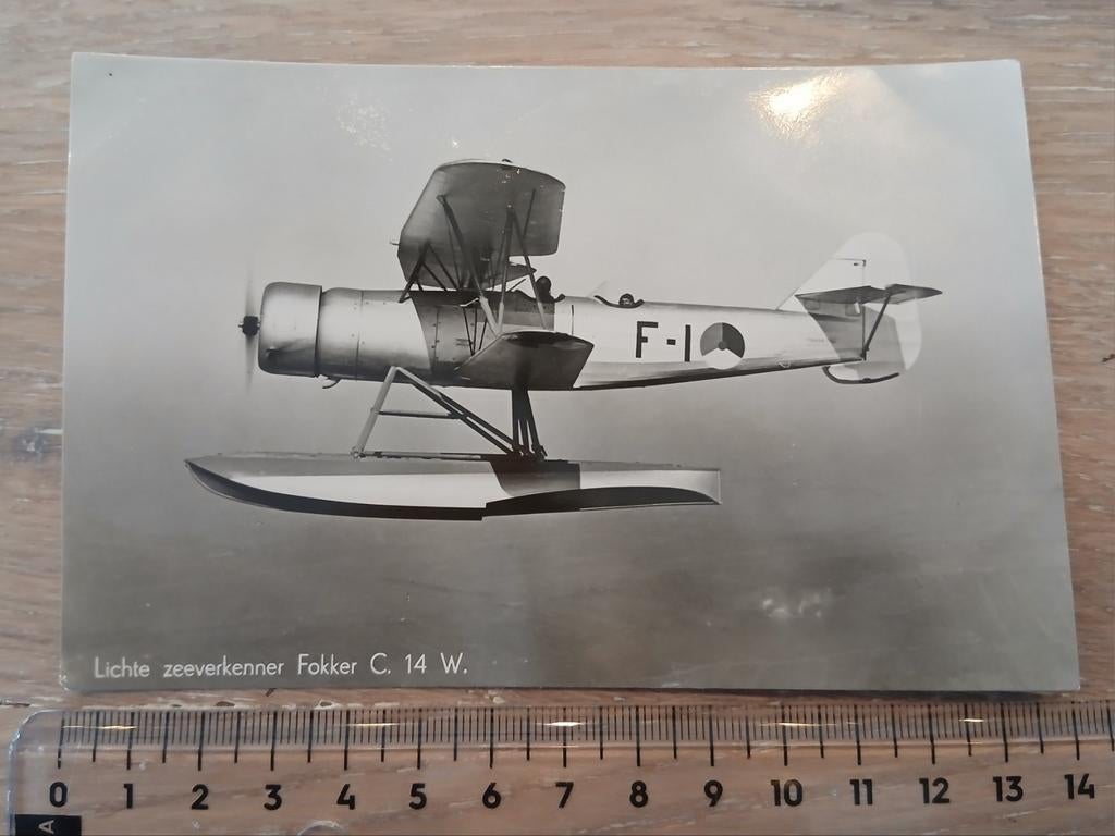 Fokker C.14-W Ned Marine Vliegtuig Ansichtkaart Luchtvaart, Ophalen of Verzenden, Zo goed als nieuw, Kaart, Foto of Prent