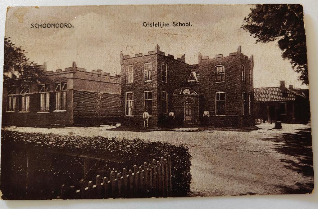 Ansichtkaart Schoonoord/Cristelijke School/H.de Vroome/1927, Verzamelen, Ansichtkaarten | Nederland, Ophalen of Verzenden, Voor 1920
