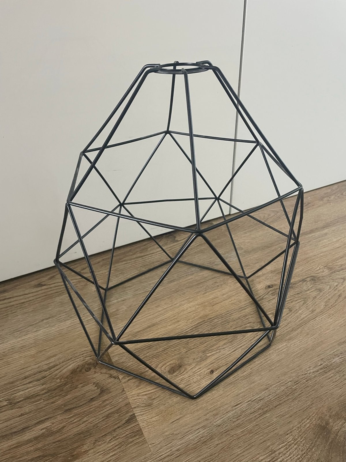 Zwarte metalen draadlampenkap - Modern design, Overige typen, Zwart, Zo goed als nieuw, Overige vormen