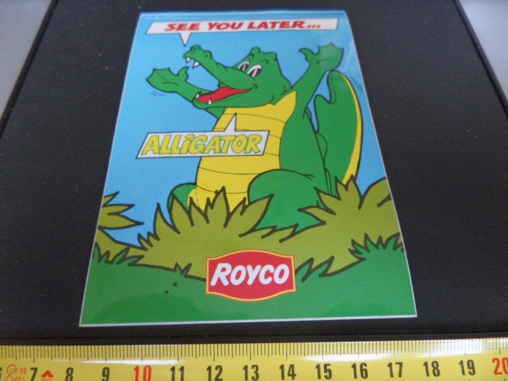sticker ROYCO soep strip see you later ... ALLIGATOR *, Ophalen of Verzenden, Zo goed als nieuw