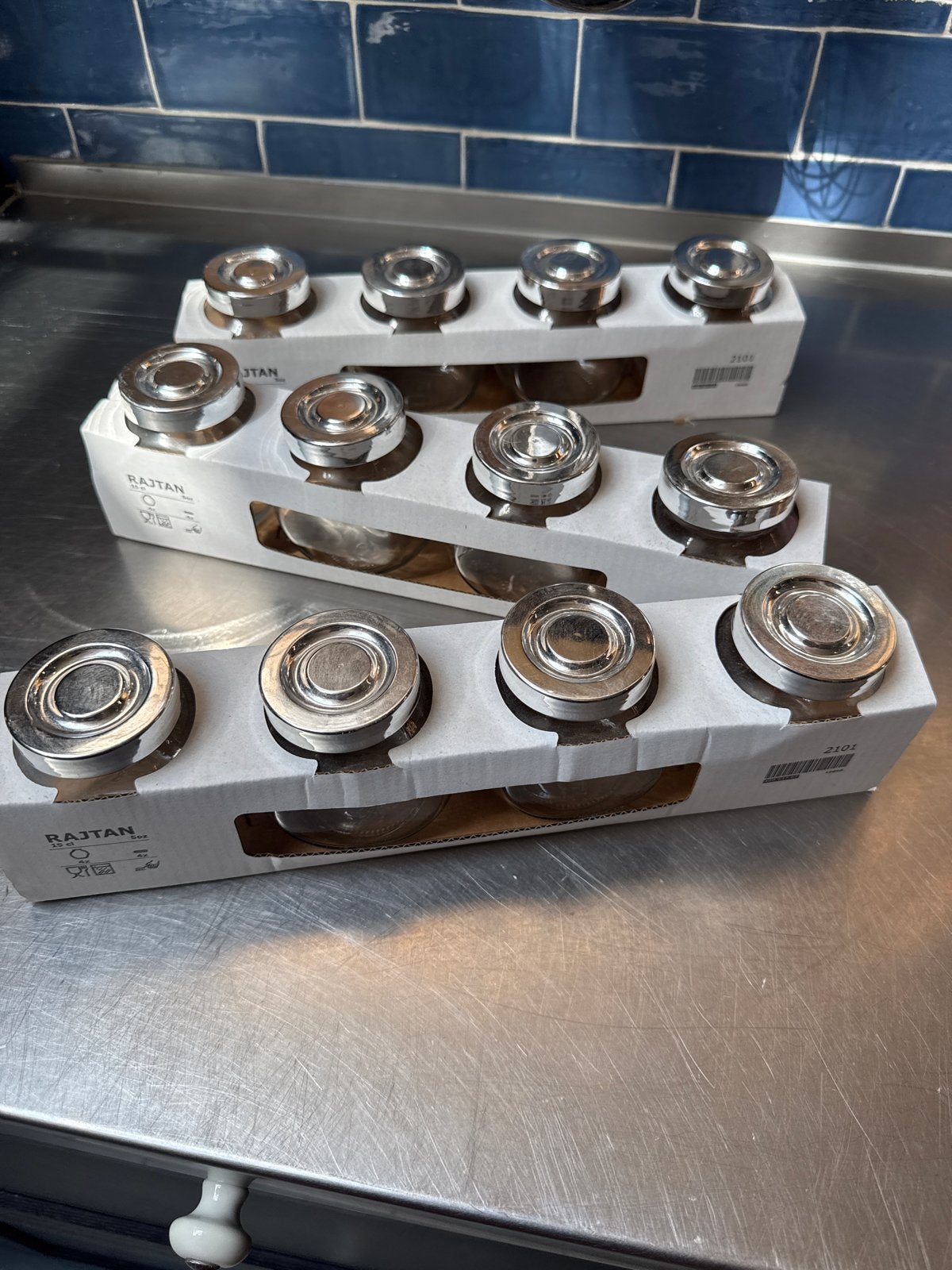 IKEA RAJTAN Kruidenpotjes - 12 stuks, Ophalen, Glas, IKEA, Voorraadpot