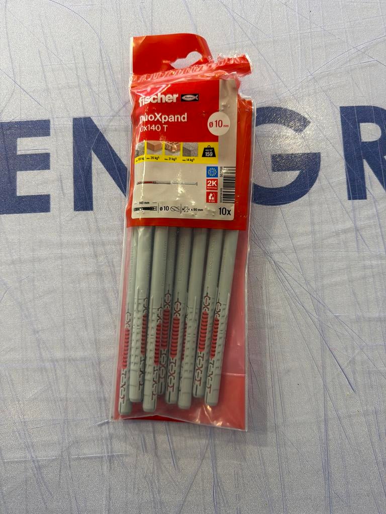 Fischer DuoXpand 10x140 T pluggen - 10 stuks, Ophalen of Verzenden, Nieuw, 100 tot 250 mm, Pluggen