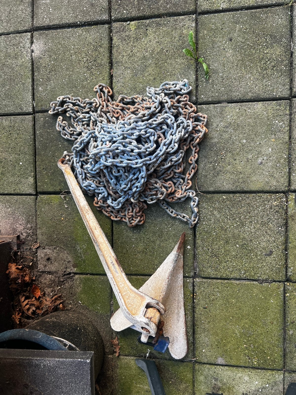 30Lbs CQR -13kg met 26m ketting 8mm voor zeil of motorboot, Ophalen of Verzenden, Gebruikt, Overige typen