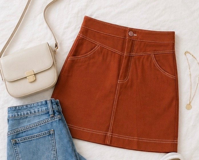 ZARA roest kleurig mini rokje NIEUW maat S, Zara, Nieuw, Oranje, Ophalen of Verzenden