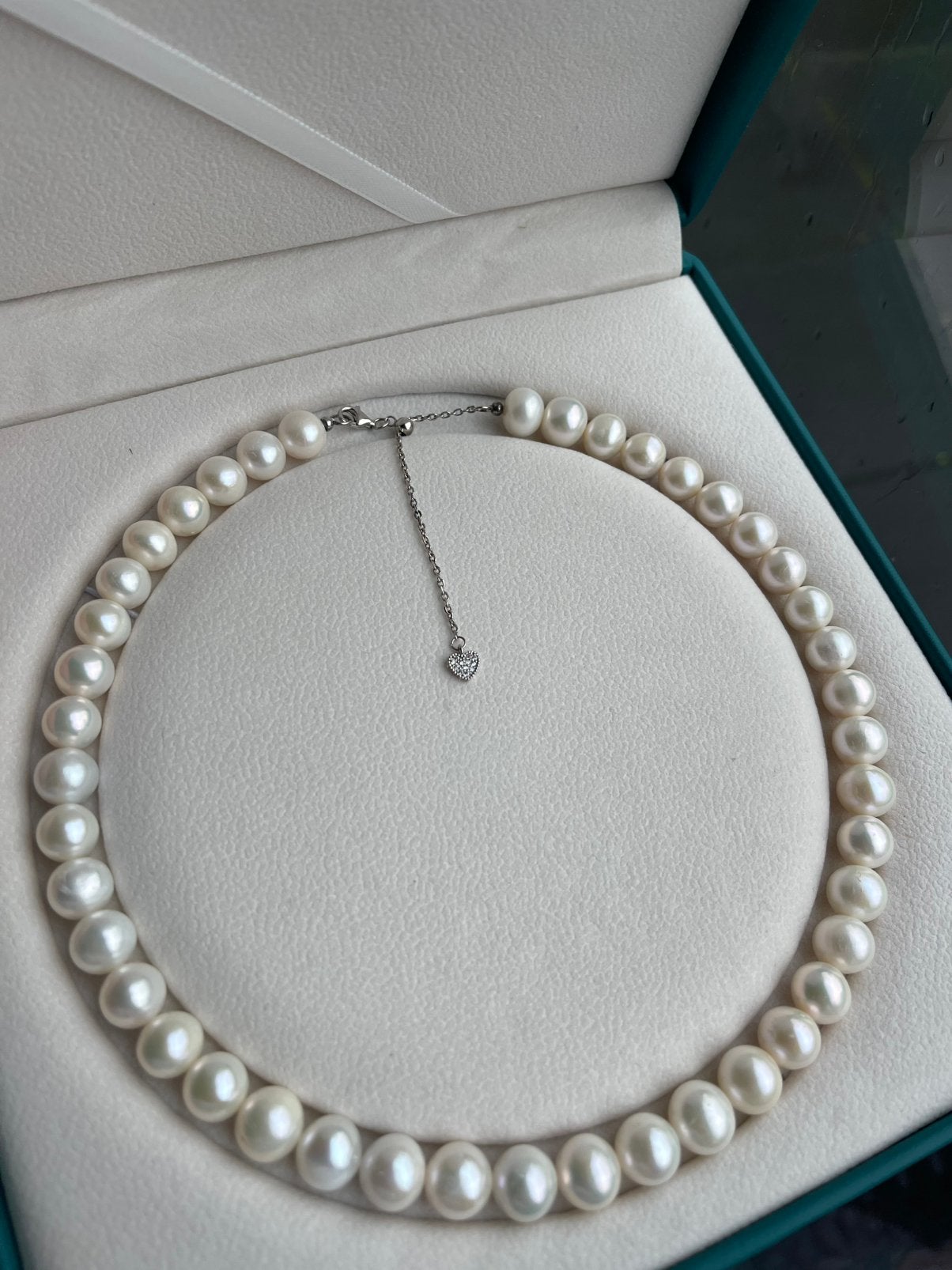 100% natiurlijke parelketting, Ophalen of Verzenden, Nieuw, Zilver