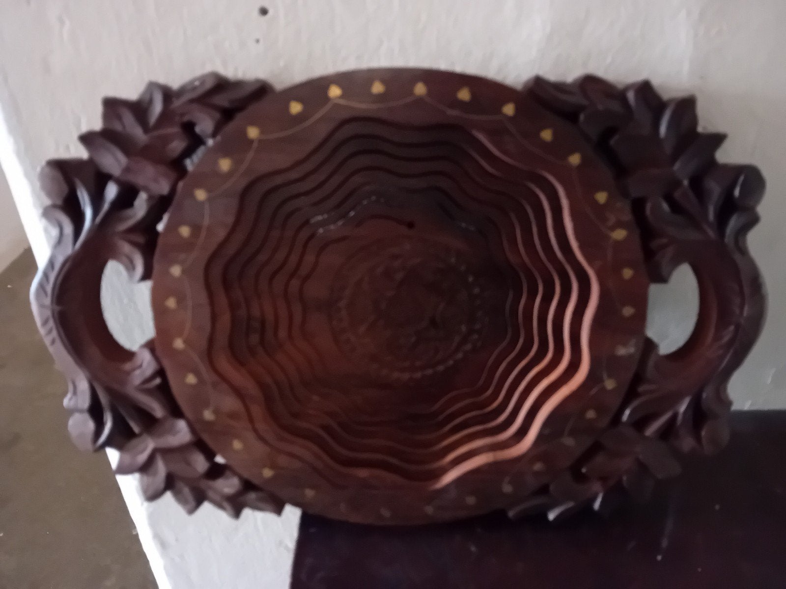 Decoratieve houten fruitschaal/mand, Ophalen of Verzenden
