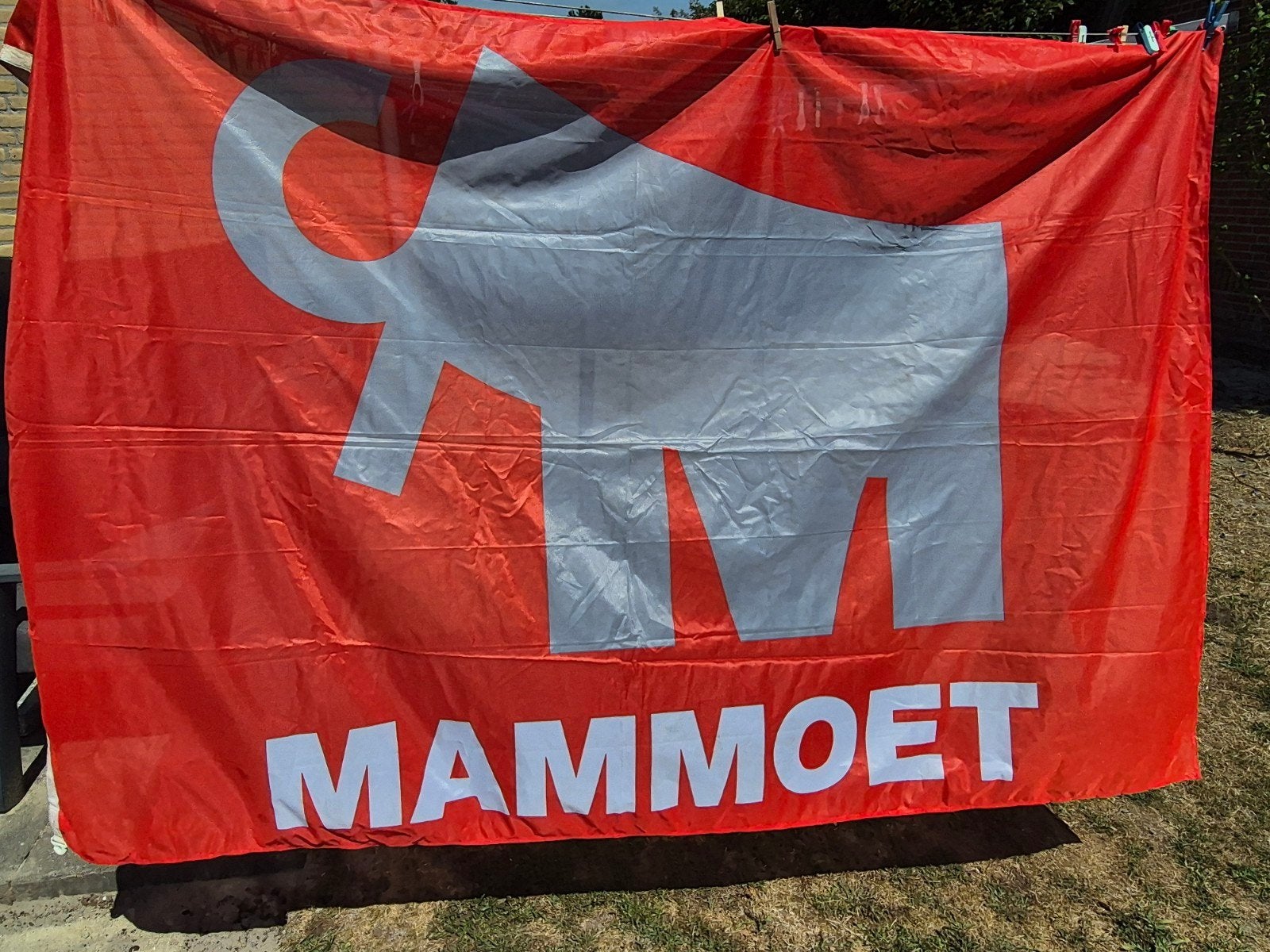 Grote vlag van het bedrijf MAMMOET, Ophalen of Verzenden