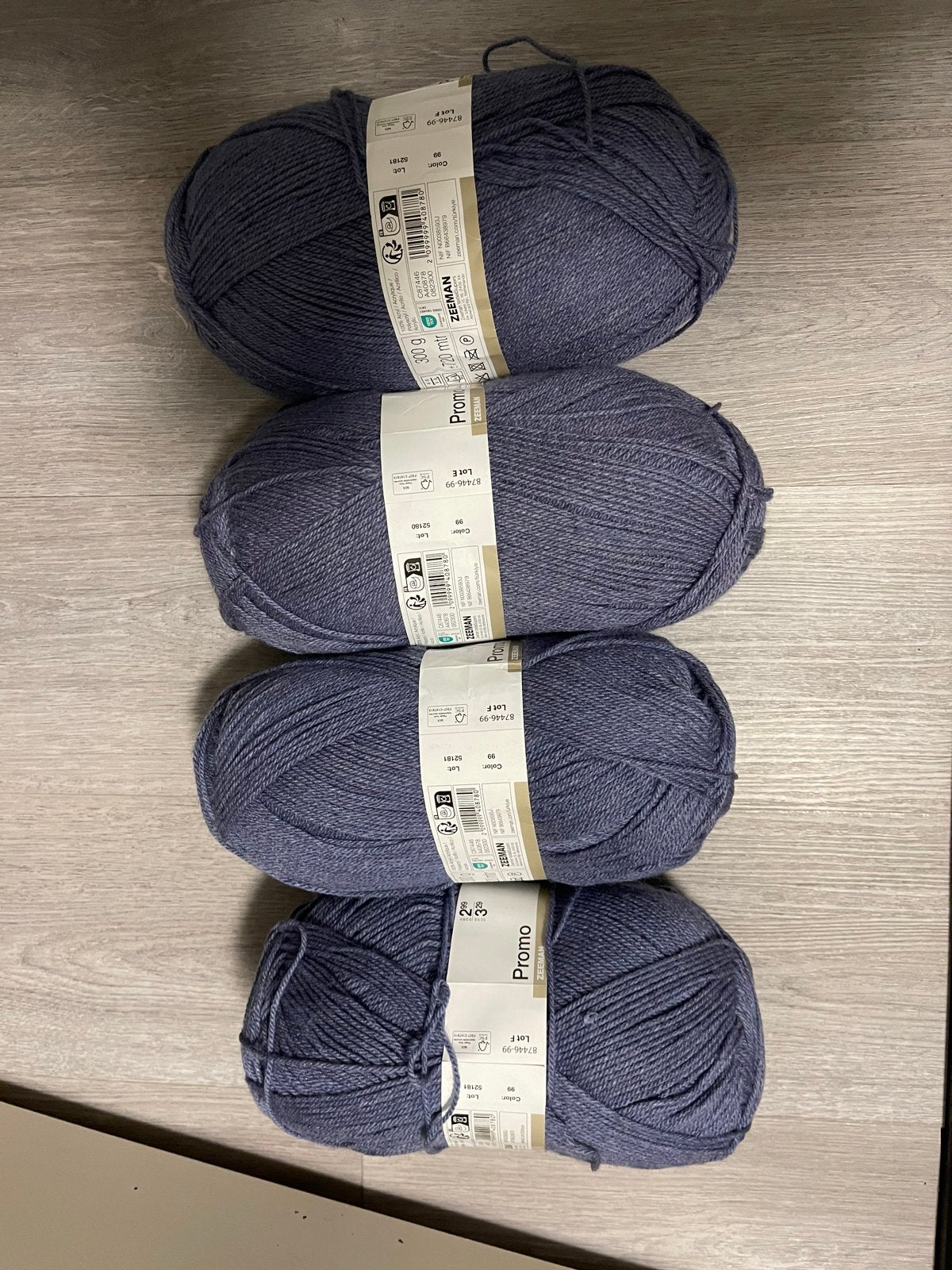 Zeeman garen 300 gr paars groen taupe donkerbruin/koffie, Ophalen of Verzenden, Nieuw, Breien of Haken, Wol of Garen