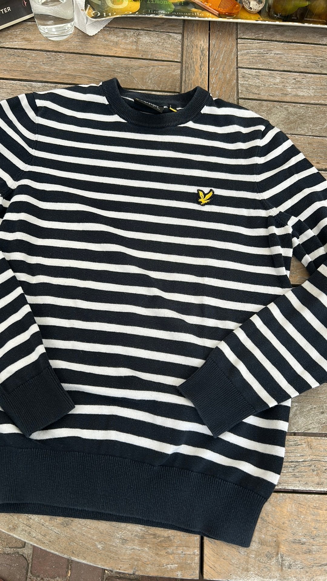 Lyle & scott xs trui streep heren, Ophalen of Verzenden, Zo goed als nieuw, Maat 46 (S) of kleiner, Blauw