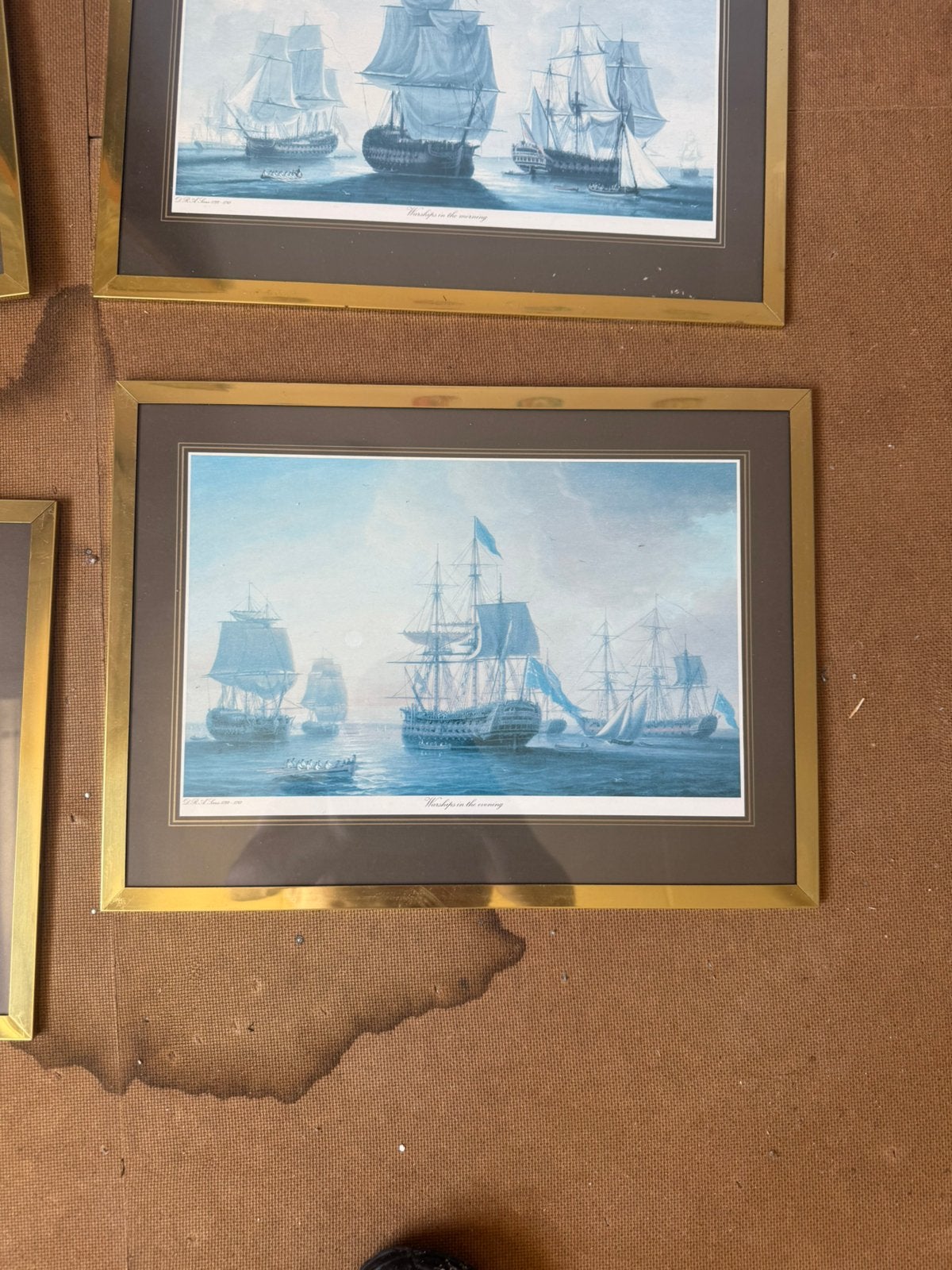 4 schilderijtes boot, Ophalen