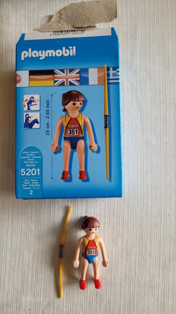 Playmobil Atleet Speerwerper 5201 - Zo goed als nieuw, Ophalen of Verzenden, Zo goed als nieuw, Complete set