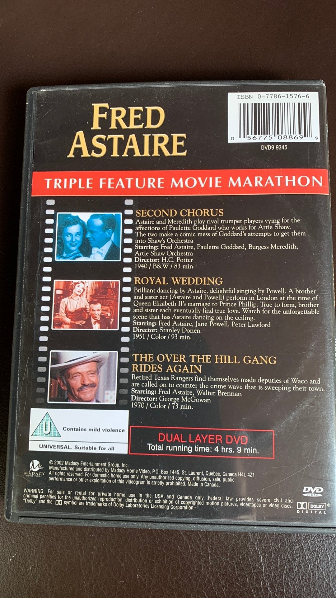 Fred Astaire Triple Feature Movie Marathon DVD, Alle leeftijden, Ophalen of Verzenden, Zo goed als nieuw, Overige genres