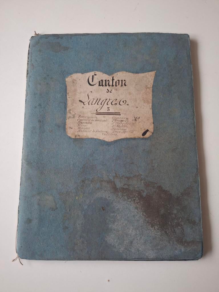 Historisch handgeschreven document: Canton de Sangiec. 3, Ophalen of Verzenden, Onbekend