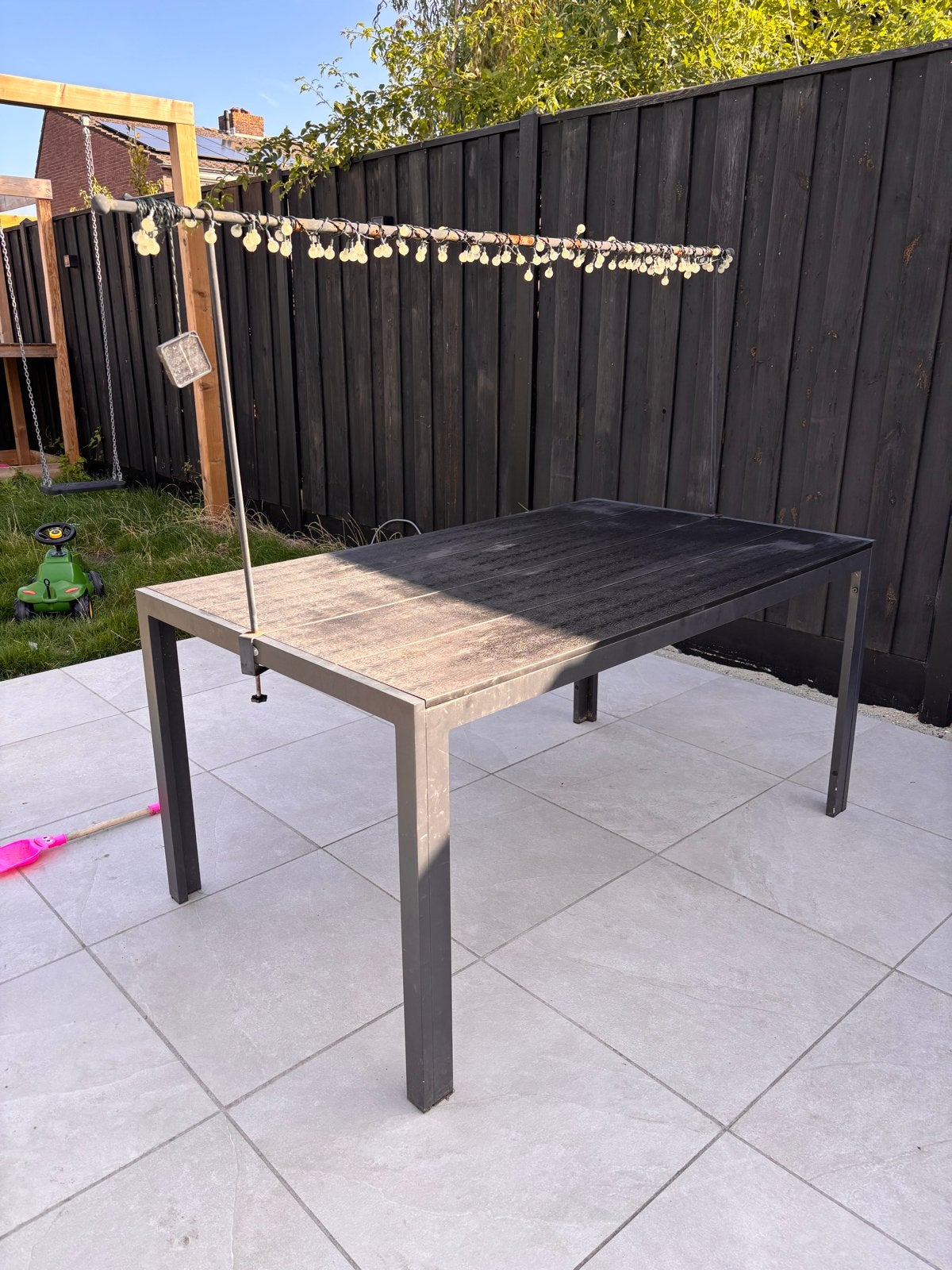 Kunststof tuintafel 150x90x75 cm, Ophalen, Gebruikt, Rechthoekig, Kunststof