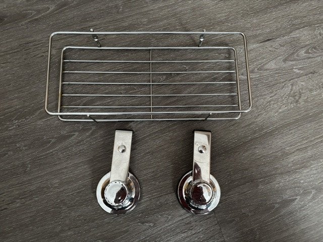 WENKO Turbo-Loc Genova Doucherek RVS, Huis en Inrichting, Ophalen of Verzenden, Zo goed als nieuw, Overige merken, Badkamerrek