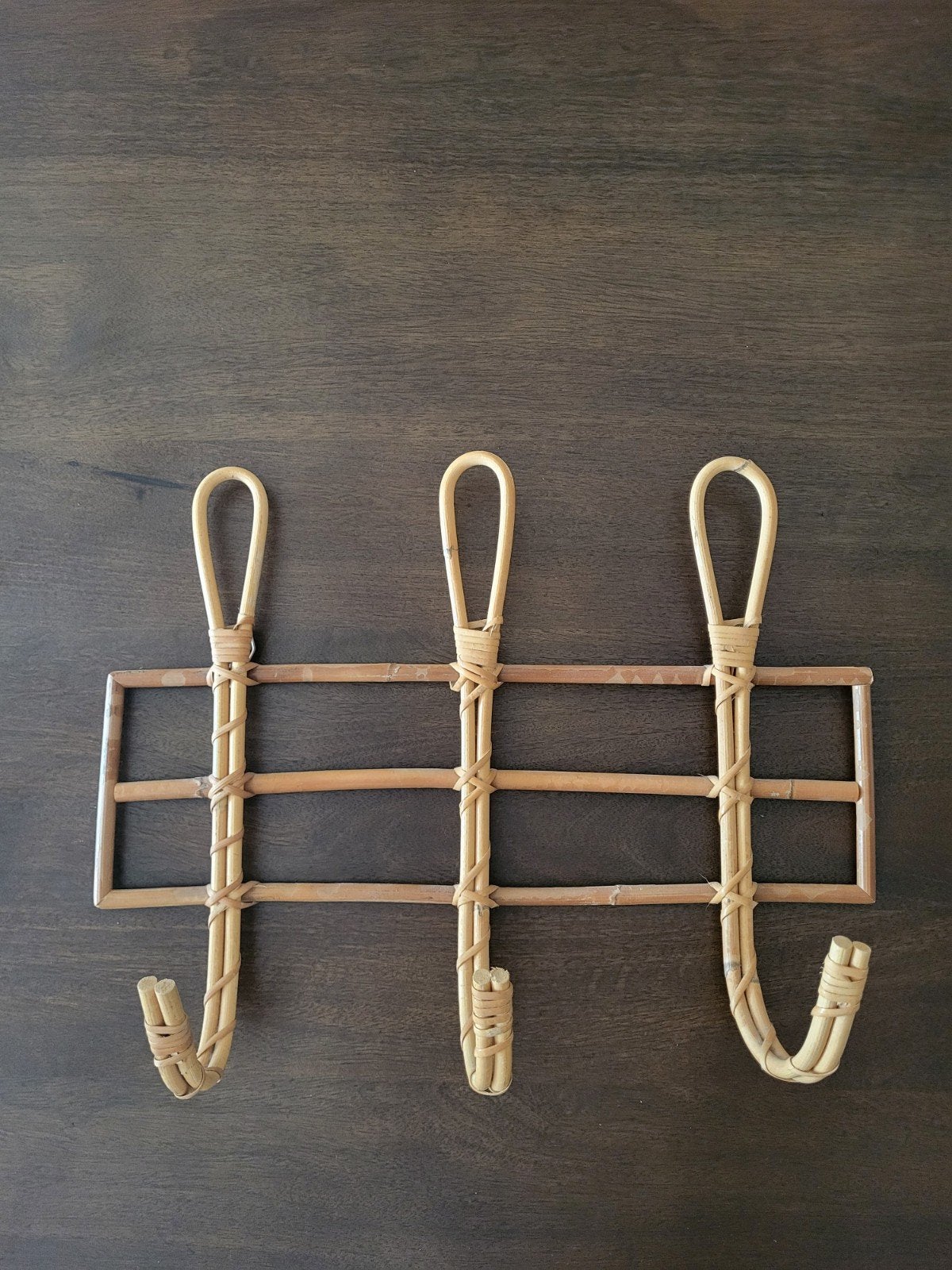 Rotan kapstok met 3 haken, Overige materialen, Gebruikt, Minder dan 100 cm, Ophalen