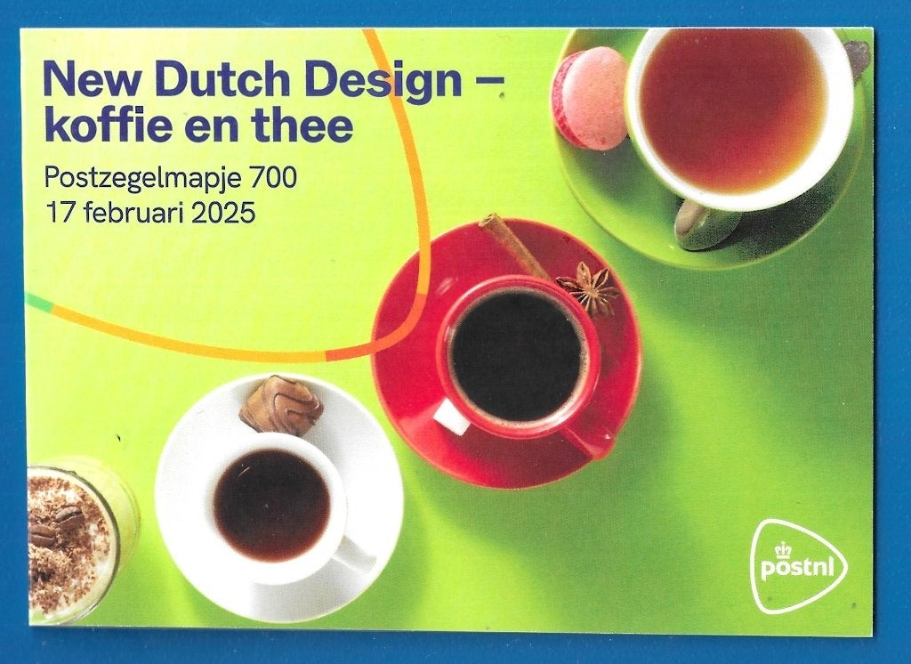 Postzegelmapje 700 New Dutch Design – koffie en thee - 2025, Verzenden, Na 1940, Postfris