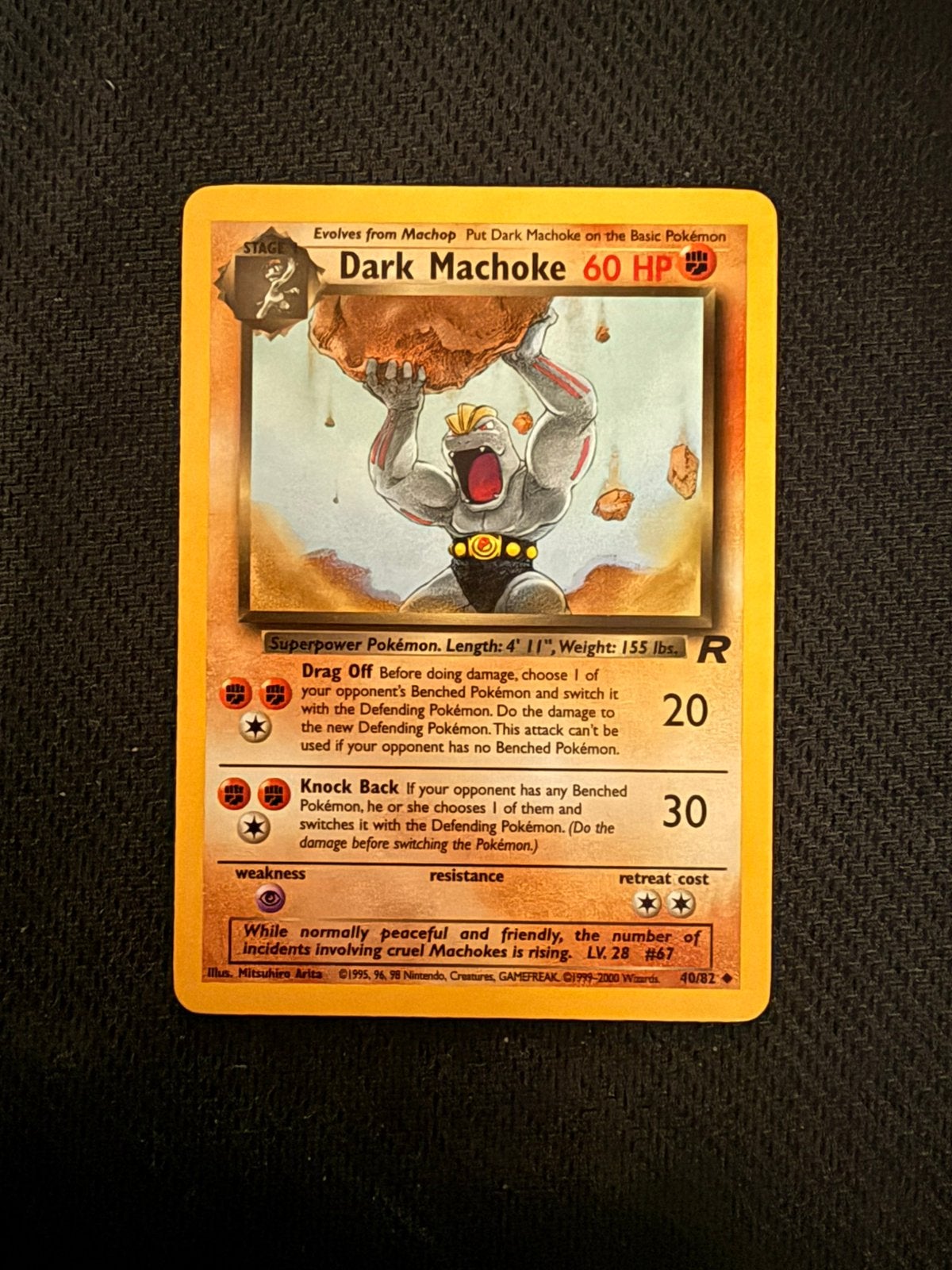 Dark Machoke Team Rocket - Pokemon - Engels, Ophalen of Verzenden, Zo goed als nieuw, Losse kaart