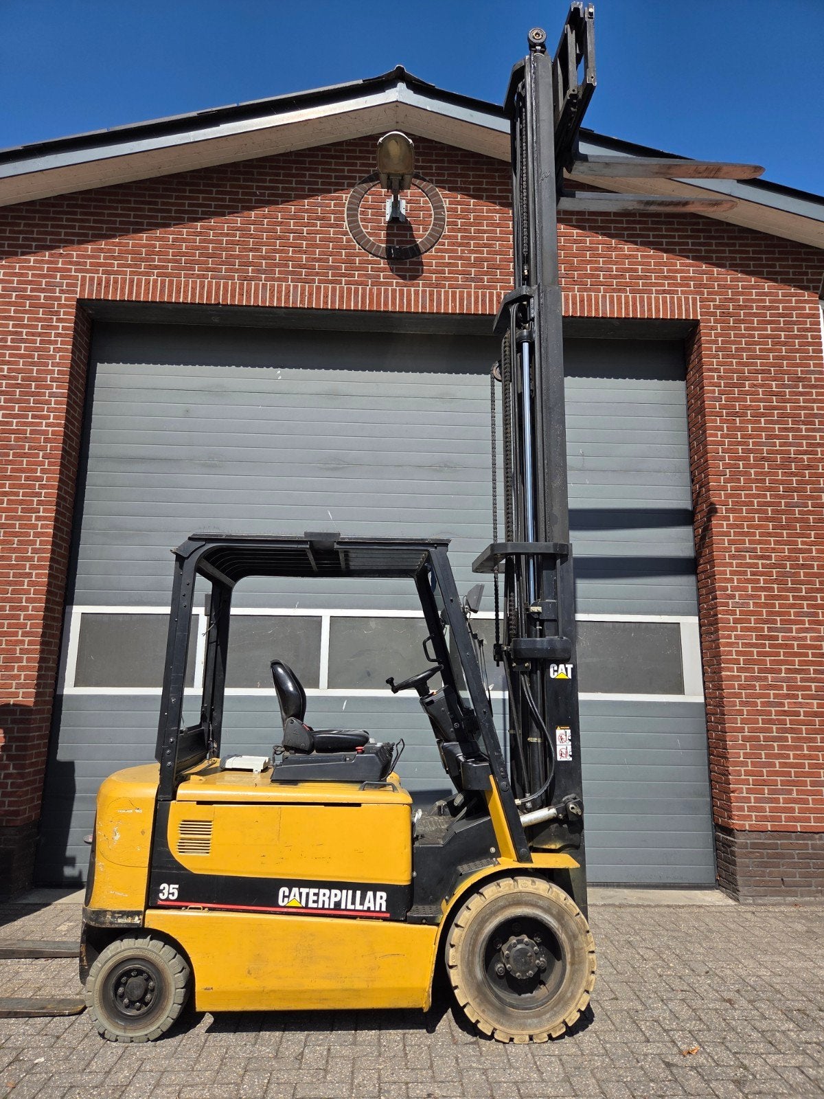 Heftruck CAT Triplex Sidedhift Freelift 4700 mm 2003, 3000 tot 4000 kg, Ophalen of Verzenden, Elektrisch, Heftruck