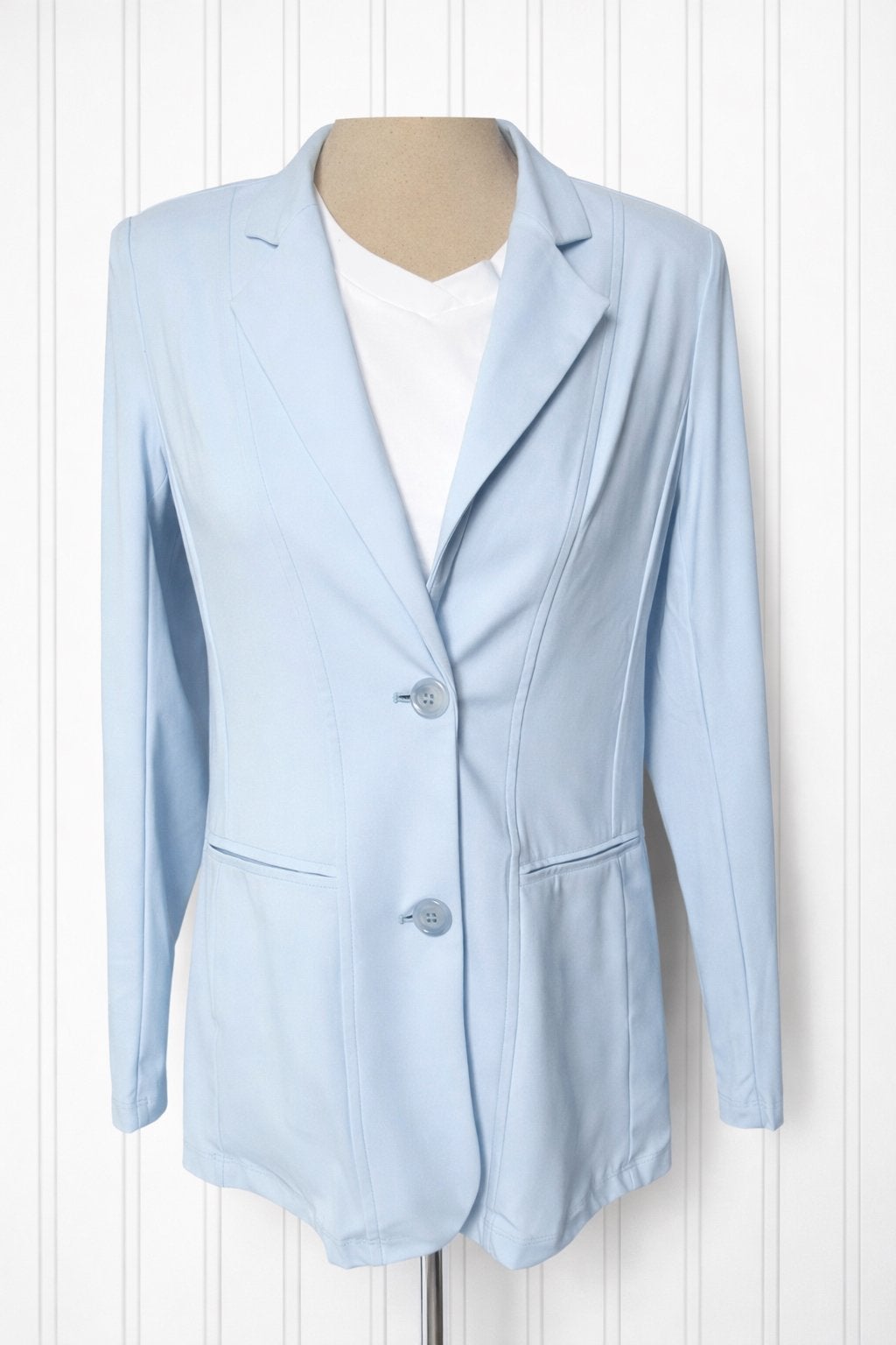 Mi Piace travelstof blazer maat: S of M, Maat 38/40 (M), Blauw, Nieuw, Ophalen of Verzenden