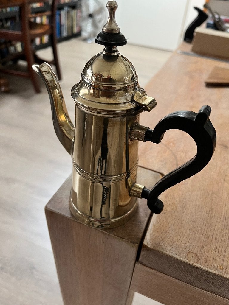 leuk brocante theepotje chocoladekan, Ophalen of Verzenden