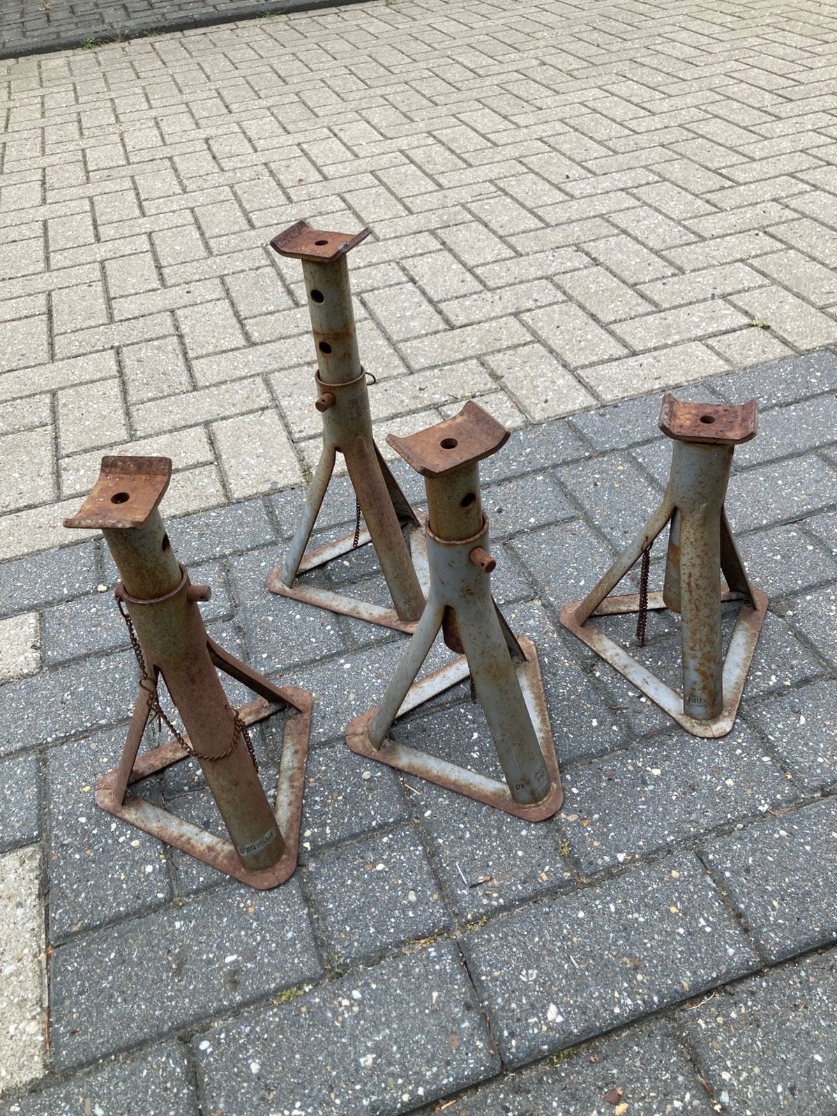Autobokken assteunen 4 stuks, Ophalen of Verzenden, Gebruikt, Manueel, Garagekrik