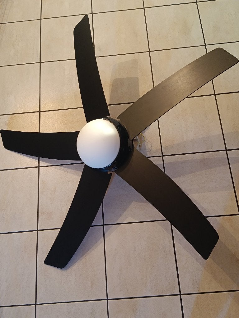 Mooie Qazqa Plafondventilator met Lamp [ 3 standen ], Witgoed en Apparatuur, Ventilatoren, Ophalen, Ventilator met afstandsbediening