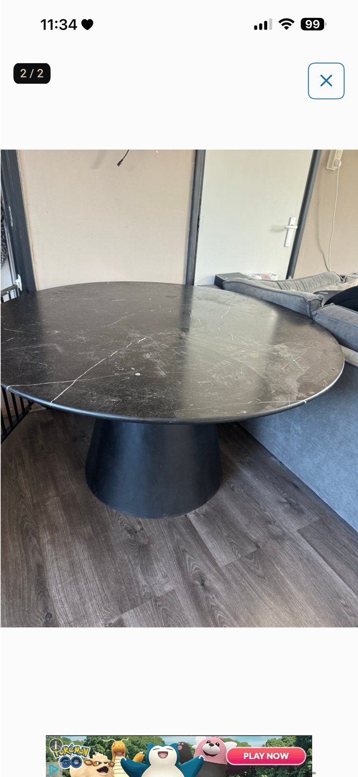 Marmeren tafel zwaar!, Ophalen, Overige materialen, Gebruikt, 100 tot 150 cm