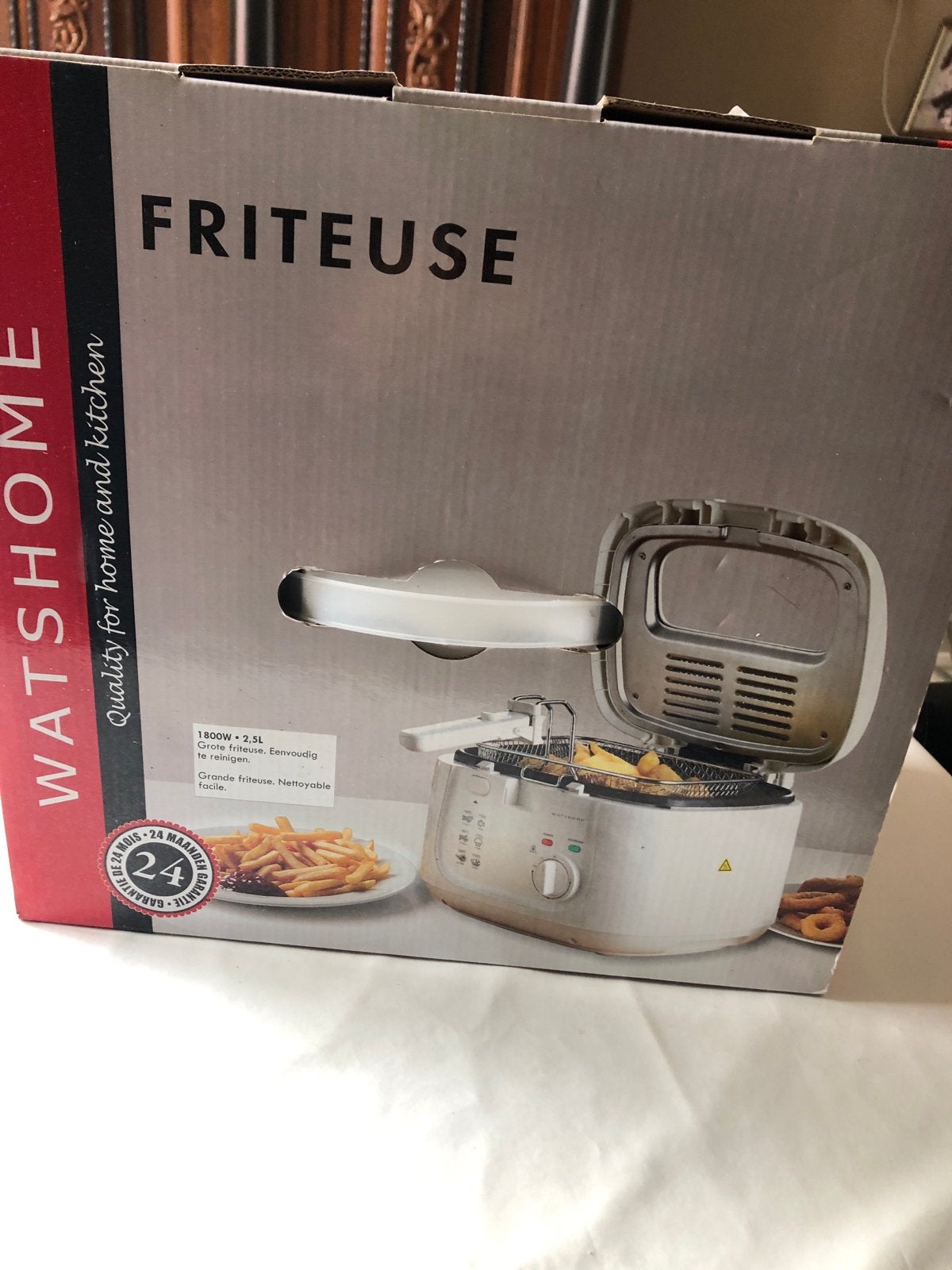 Watshome Friteuse - Compacte Frituurpan 2.5L, 2 tot 3 liter, Ophalen, Nieuw