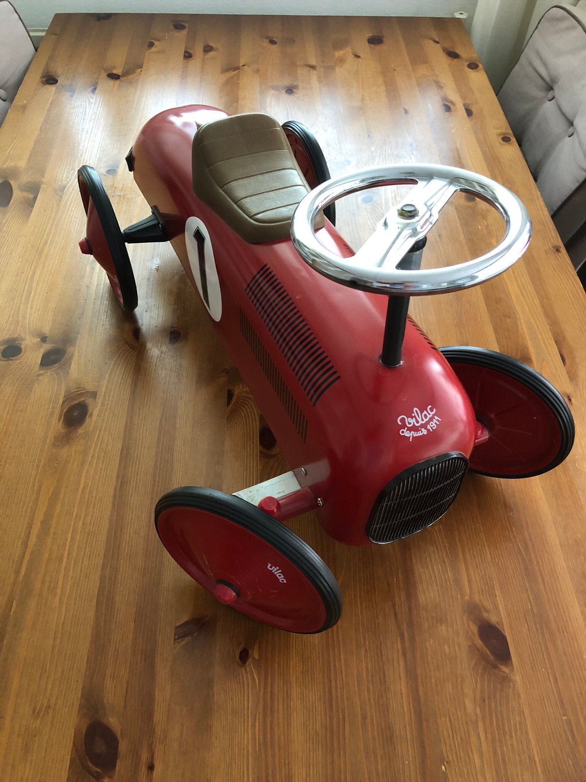 Vilac Loopauto Rood - Klassieke Raceauto voor Kinderen, Ophalen of Verzenden, Gebruikt
