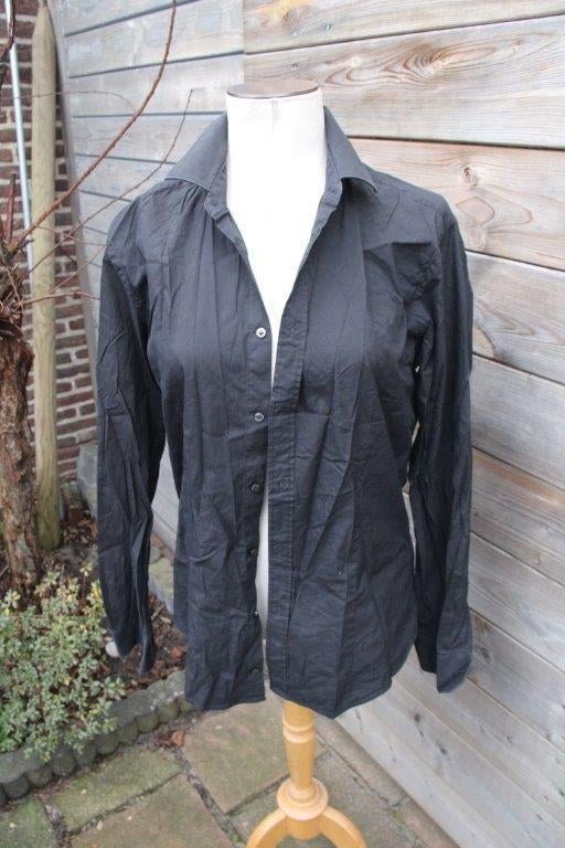 Blouse zwart Brian Dales mt 16/41 Vaste prijs, Verzenden, Zwart, Zo goed als nieuw, Halswijdte 41/42 (L)