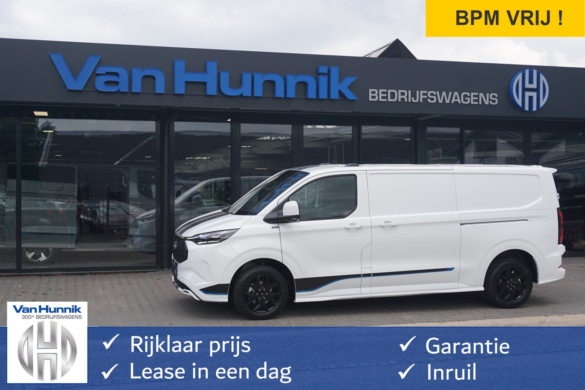 Ford E-Transit Custom 340L 218PK 71KWH Sport AUT Apple CP/An, Automaat, Gebruikt, 2500 kg, Vierwielaandrijving