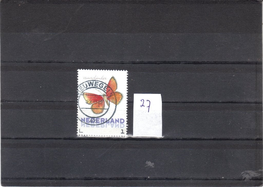 Nederland Kaderpostzegel Vlinders gest 27, Ophalen of Verzenden, Gestempeld