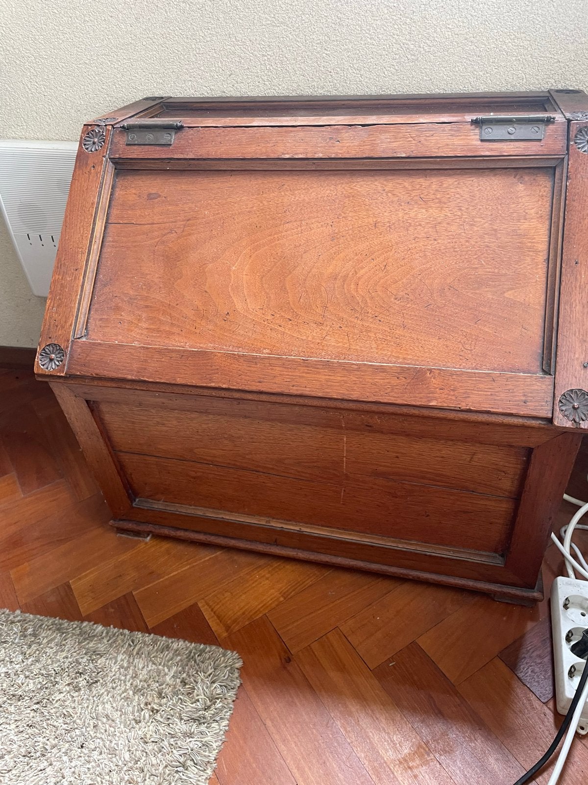 Antieke houten kist/opbergbox, Ophalen