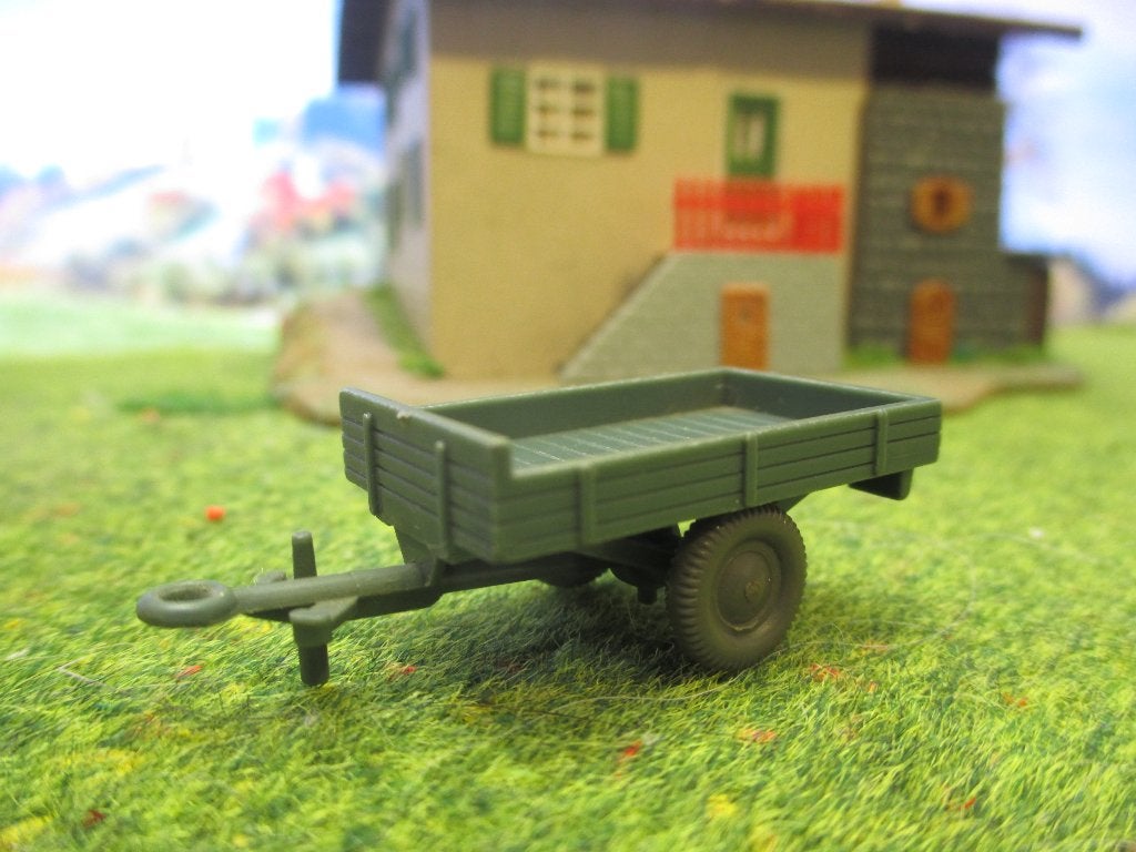 Allgaier Anhänger - Wiking (38a) 1958-1959 dunkelresedagrün, Ophalen of Verzenden, Gebruikt, Hijskraan, Tractor of Landbouw, Wiking