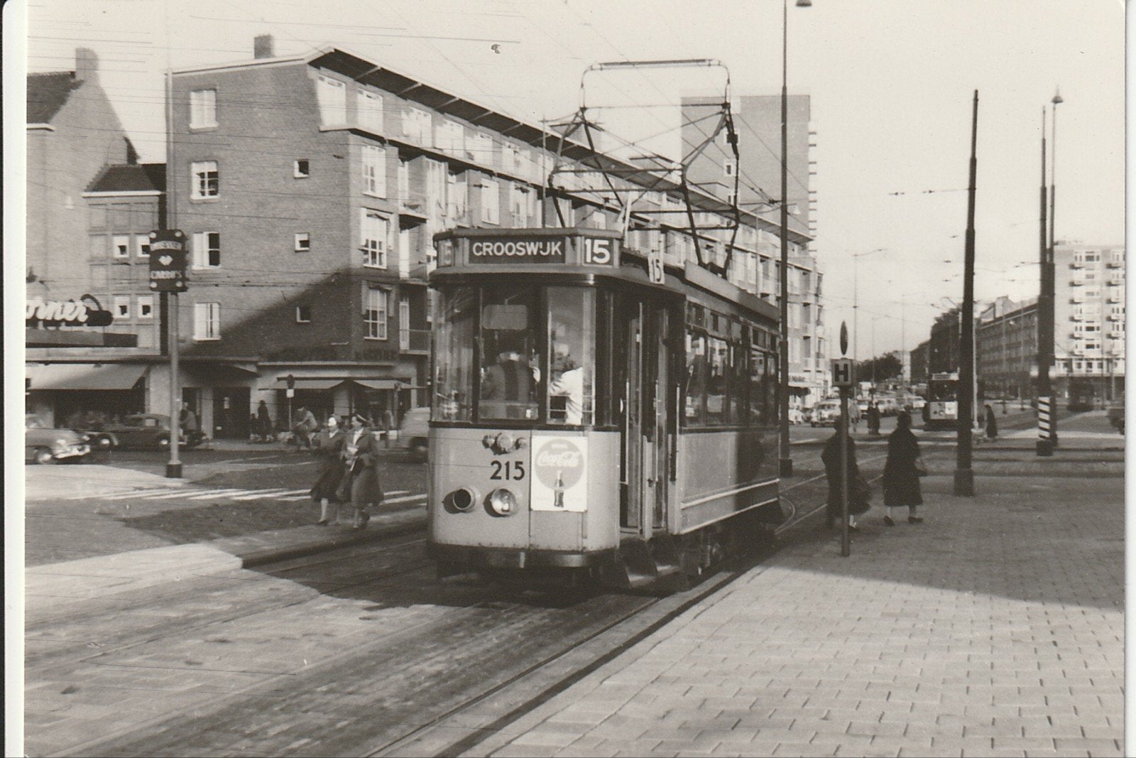 ROTTERDAM GOUDSESINGEL 9 OKTOBER 1956 RET MOTORRIJTUIG 215, Ophalen of Verzenden, 1940 tot 1960, Ongelopen, Zuid-Holland