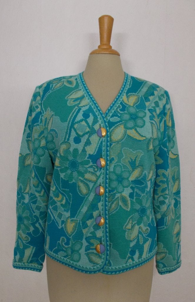 Apart groen 60% wollen print vest van Devernois! M, Kleding | Dames, Verzenden, Zo goed als nieuw, Maat 38/40 (M), Groen