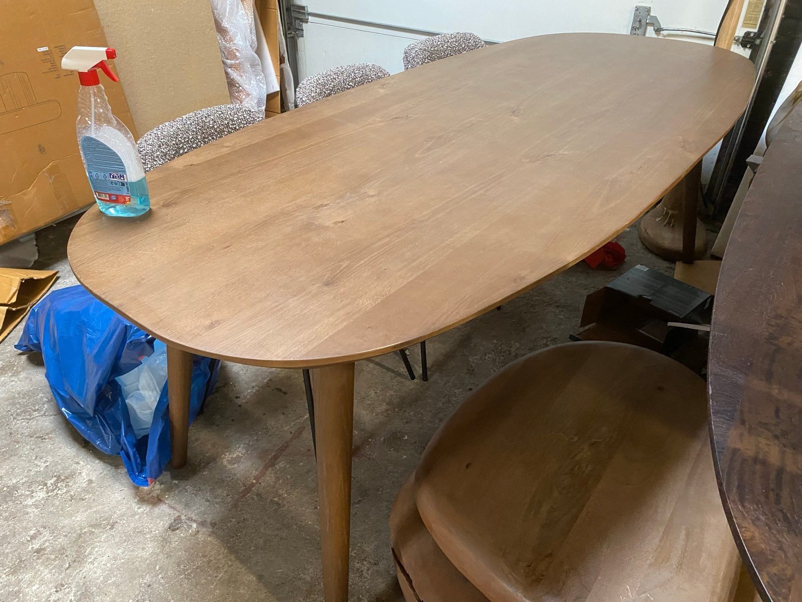 Tafel Elijah 260x100 licht bruin eiken, Ophalen, 100 tot 150 cm, Eikenhout, Vijf personen of meer