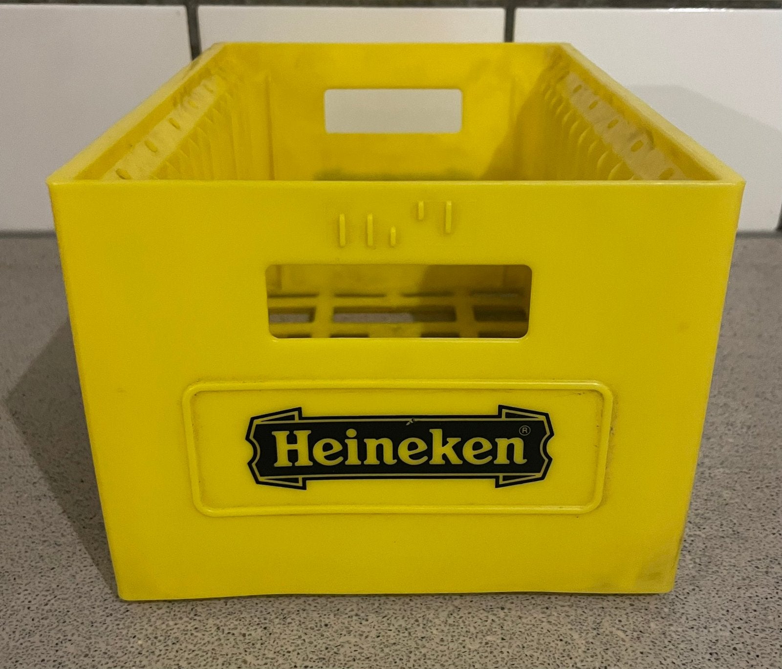 Heineken kratje cd krat geel, Verzamelen, Ophalen of Verzenden, Zo goed als nieuw, Overige typen, Heineken